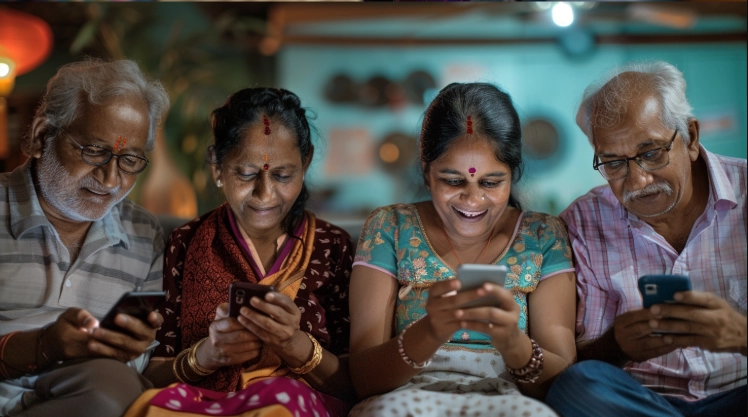 Ludo King style board with modern glow